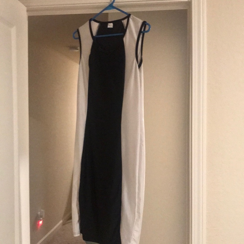 Black and white maxi dress